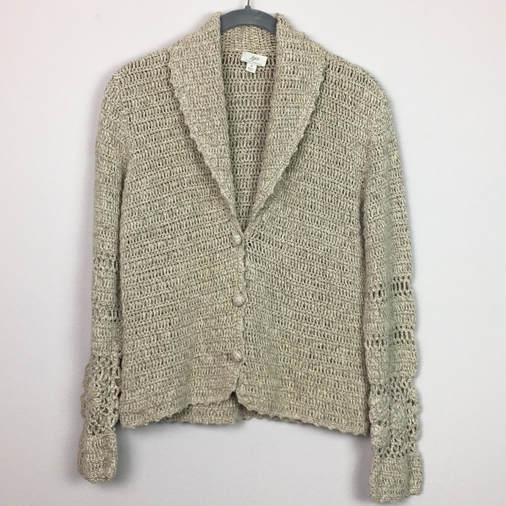 J. Jill Hand crochet cardigan Size Small